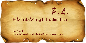 Pöstényi Ludmilla névjegykártya